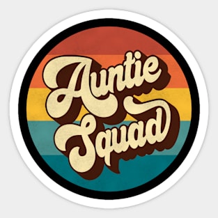 Auntie Squad Retro 1970s Vintage Groovy Sticker